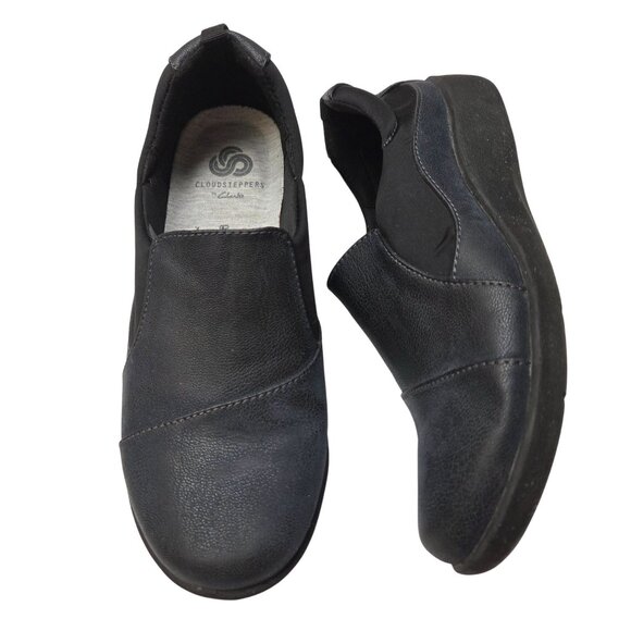 Clarks Cloudsteppers Slip On Loafers Navy Blue Size 6 - Picture 1 of 9